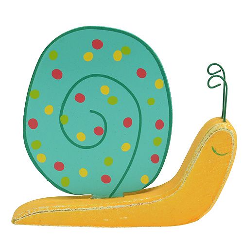 Floristik24 Caracol de madera 10,5 x 9cm colorido 6pcs