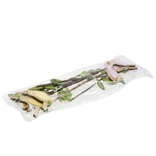 Floristik24 Alfiler de madera color pájaro L30cm 9pcs