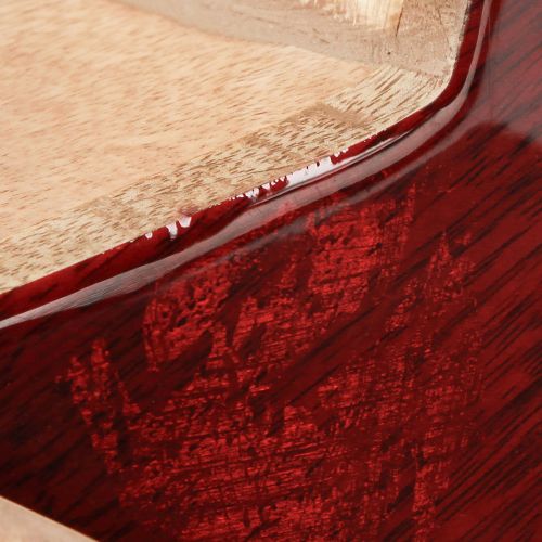 Artículo Estrella de madera decoración estrella roja natural fabricada en madera de mango Ø24x10cm