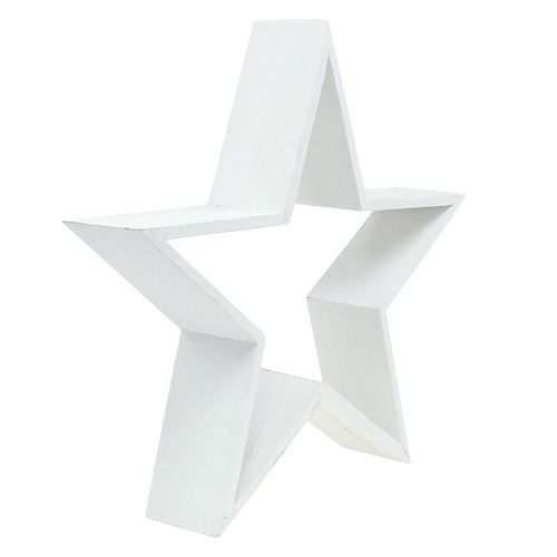 Artículo Juego de estrellas de madera blanco 4 piezas