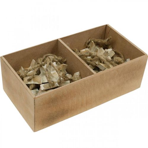 Floristik24 Estrella de madera decoraciones para árboles de Navidad natural, blanqueado 5cm 36pcs
