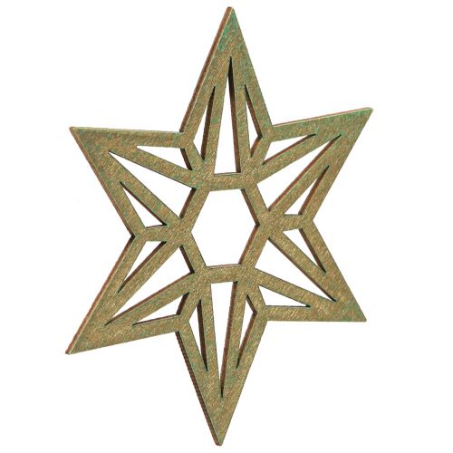 Artículo Estrellas de madera decoración navideña estrellas de madera marrón 8cm 16 piezas