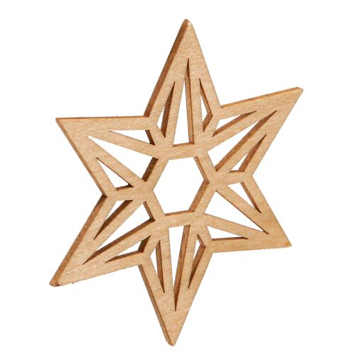 Artículo Estrellas de madera decoración navideña estrellas de decoración dispersas Berry 8cm 16 piezas