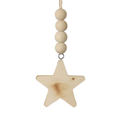 Artículo Decoración de estrella de madera percha decorativa decoración de estrella de madera quemada 8×8×1cm