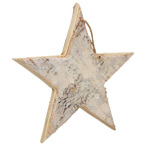 Artículo Decoración de estrellas de madera percha decorativa decoración rústica madera blanca Ø20cm