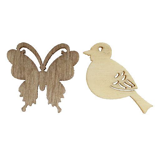 Floristik24 Tipo de decoración de basura de madera. 2cm naturales 144uds