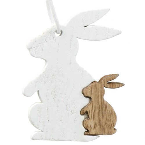 Floristik24 Percha decorativa primavera blanco / naturaleza 12pcs