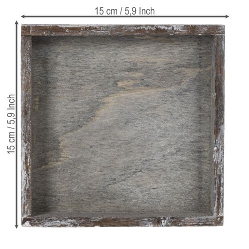 Artículo Bandeja decorativa rústica para una elegante decoración de mesa, 15 cm, 4 piezas