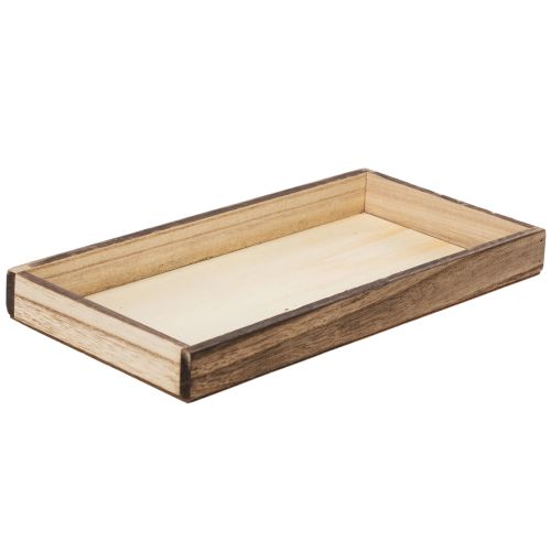 Bandeja rectangular de madera, práctico organizador, versátil, diseño robusto, 30cm, 4 piezas