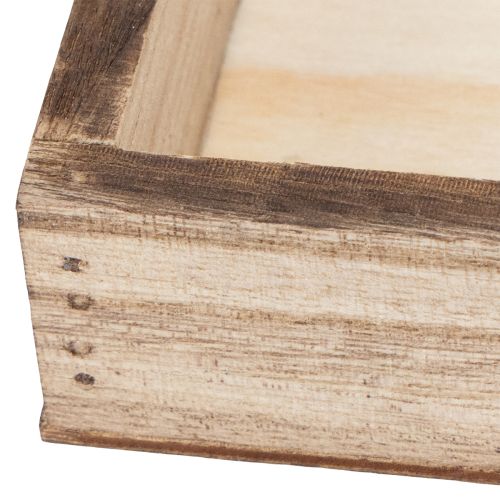 Artículo Bandeja rectangular de madera, práctico organizador, versátil, diseño robusto, 30cm, 4 piezas