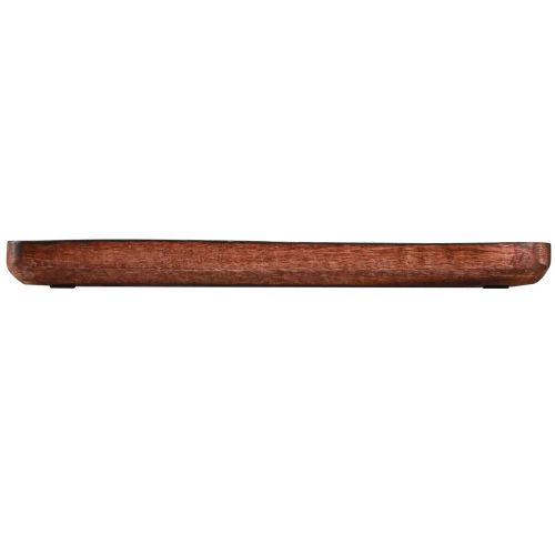 Artículo Bandeja de madera bandeja decorativa rectangular marrón oscuro esmaltada 30×25cm