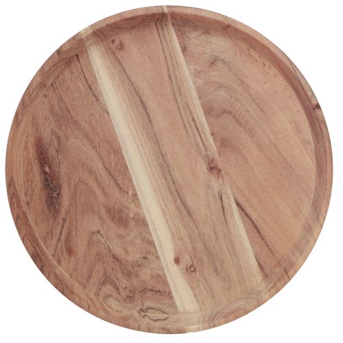 Artículo Bandeja de madera bandeja redonda de madera de acacia tabla de cortar natural Ø25cm
