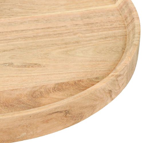 Artículo Bandeja redonda de madera de acacia natural Ø30cm H2,5cm