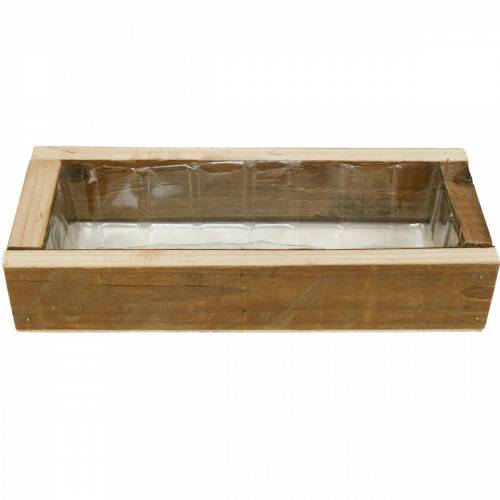 Floristik24 Maceta, bandeja de flores, decoración de madera para plantar, bandeja de madera de 25 cm.