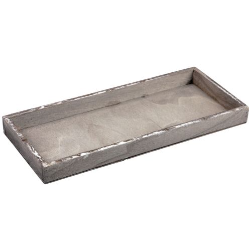 Floristik24 Bandeja de madera bandeja decorativa cuadrada vintage madera gris 35×15×3cm