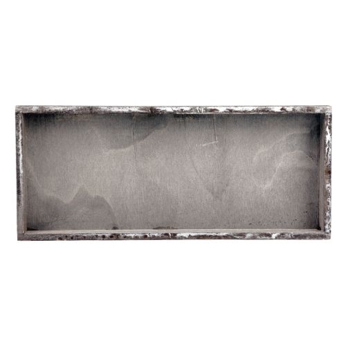 Floristik24 Bandeja de madera bandeja decorativa cuadrada vintage madera gris 35×15×3cm