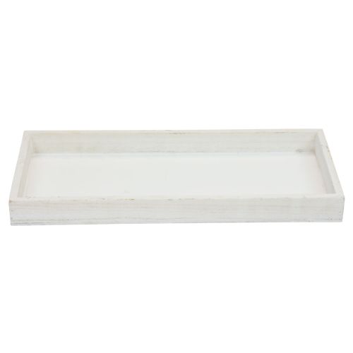 Floristik24 Bandeja de madera bandeja decorativa blanca madera shabby chic 35×15×3cm