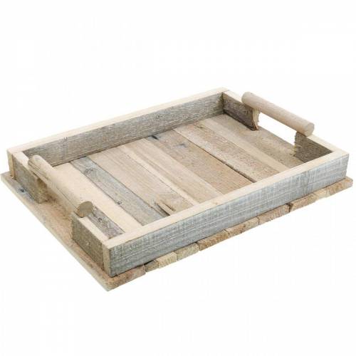 Floristik24 Bandeja decorativa, decoración de madera, bandeja de madera, decoración de mesa 37,5cm