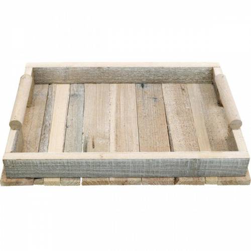 Floristik24 Bandeja decorativa, decoración de madera, bandeja de madera, decoración de mesa 37,5cm