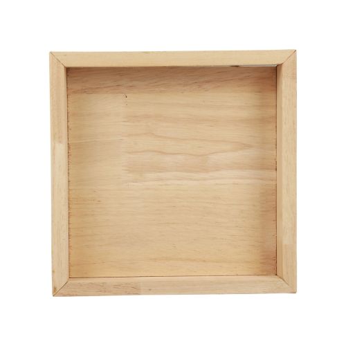 Artículo Bandeja de madera bandeja decorativa madera cuadrada natural 20×20×3.5cm