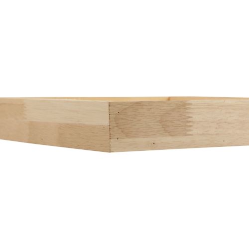 Floristik24 Bandeja de madera bandeja decorativa madera cuadrada natural 25×25×3.5cm