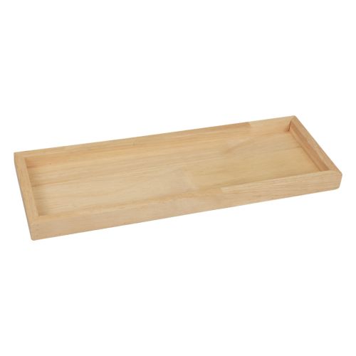 Bandeja de madera bandeja decorativa madera rectangular natural 50×17×2.5cm