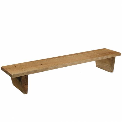 Floristik24 Bandeja de madera con pies natural 58cm H10cm