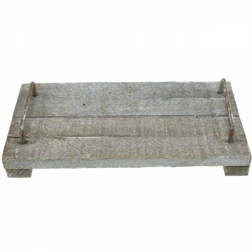 Artículo Bandeja de madera, shabby chic, bandeja decorativa con pies, decoración de mesa 30cm