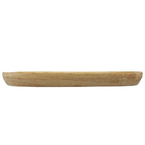 Artículo Bandeja de madera bandeja ovalada madera de mango natural 28×12×2,5cm