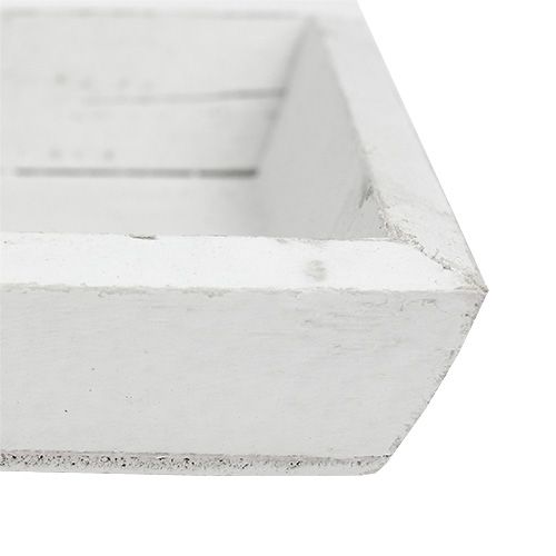 Floristik24 Bandeja de madera blanca L57.5cm W16cm H3cm 1p