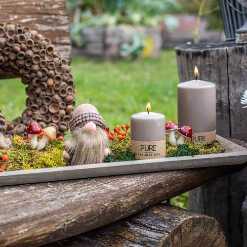 Floristik24 Bandeja de madera gris 57cm x 17cm