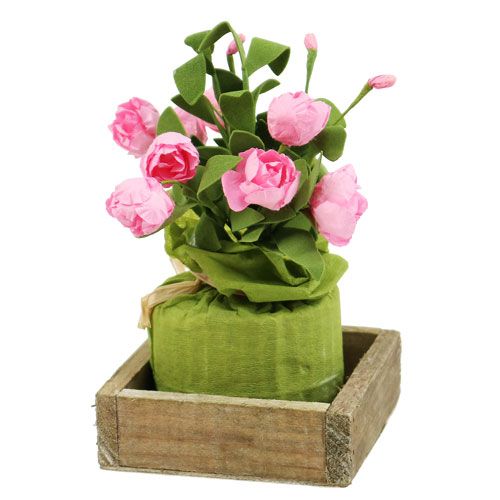 Artículo Bandeja de madera 14cm x14cm x 3cm lavada