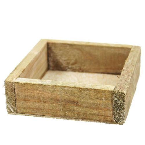 Floristik24 Bandeja de madera 14cm x14cm x 3cm lavada