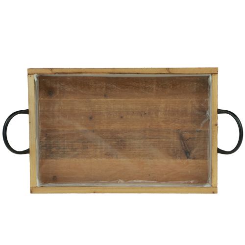 Artículo Bandeja de madera bandeja rústica con asas madera 40/35cm juego de 2