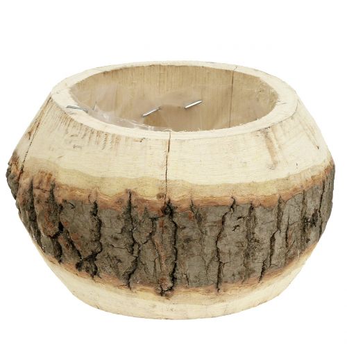 Floristik24 Maceta de madera para plantar naturaleza Ø14cm