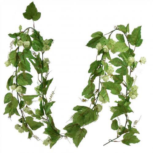 Floristik24 Guirnalda de hojas guirnalda de lúpulo verde artificial L180cm