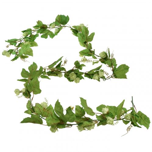 Floristik24 Guirnalda de hojas guirnalda de lúpulo verde artificial L180cm