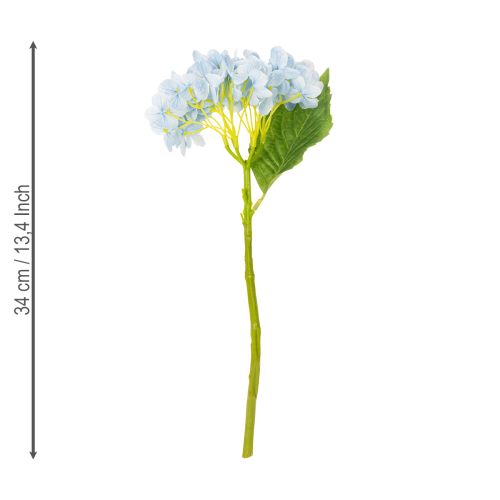 Artículo Flores de hortensia artificiales, diseño realista, para decoración de salón, 34 cm, 3 piezas