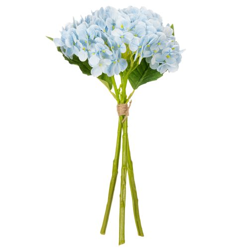 Artículo Flores de hortensia artificiales, diseño realista, para decoración de salón, 34 cm, 3 piezas