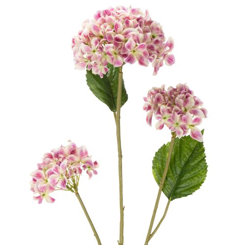 Floristik24 Elegante flor de hortensia artificial que llamará la atención de forma duradera, 80 cm, 2 piezas