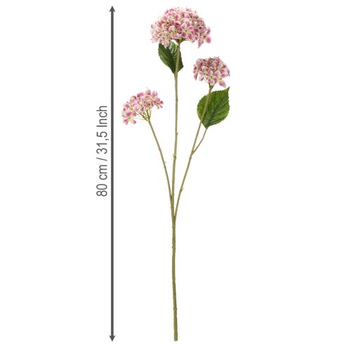 Artículo Elegante flor de hortensia artificial que llamará la atención de forma duradera, 80 cm, 2 piezas