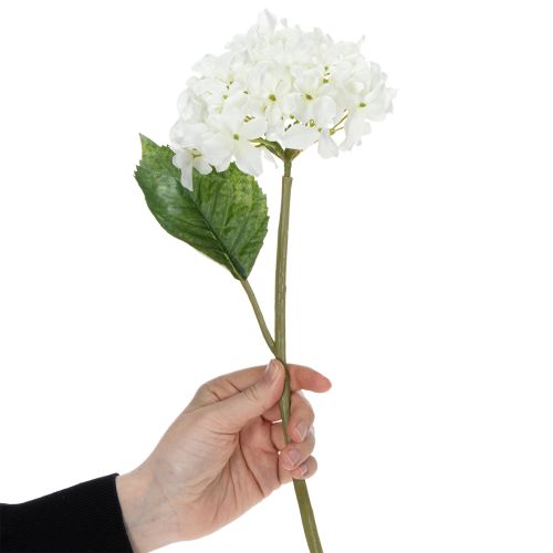 Artículo Flor de hortensia artificial para un diseño interior elegante y moderno, 80 cm, 2 piezas