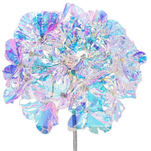 Rama de hortensia artificial en flor con colores iridiscentes, 36 cm, 2 unidades