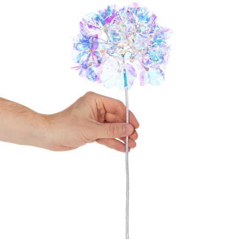 Rama de hortensia artificial en flor con colores iridiscentes, 36 cm, 2 unidades | Floristik24.es