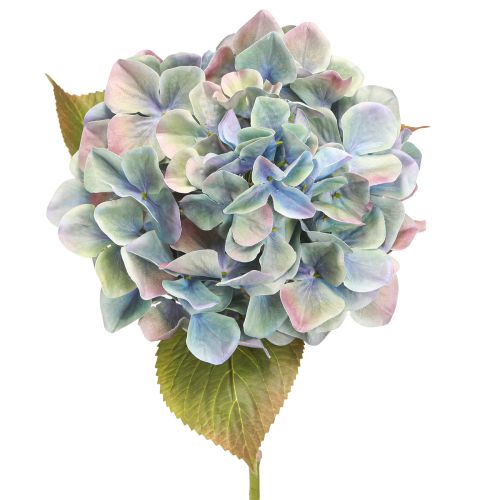 Artículo Hortensia Flor Artificial Azul Violeta Ø18cm L69cm 2uds