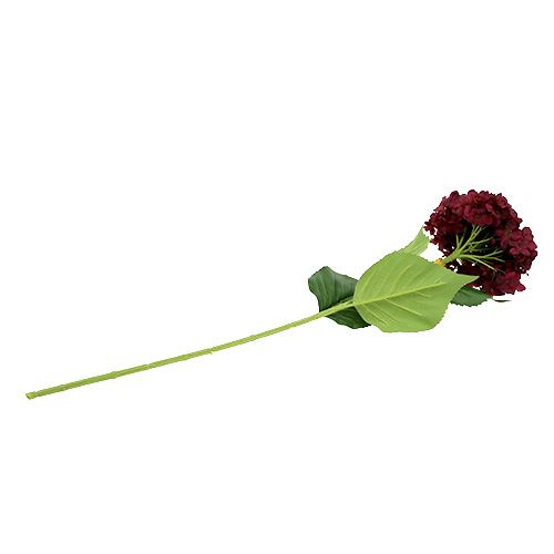Floristik24 Hortensia artificial rojo oscuro 80cm 1 pieza
