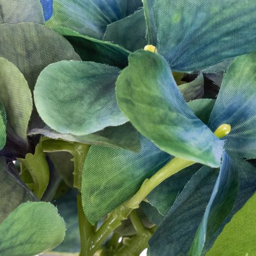 Flor de hortensia artificial, azul verdoso, tallo individual decorativo, 53 cm. | Floristik24.es