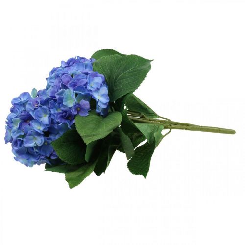 Floristik24 Hortensia Flor Artificial Ramo De Flores De Seda Azul 42cm