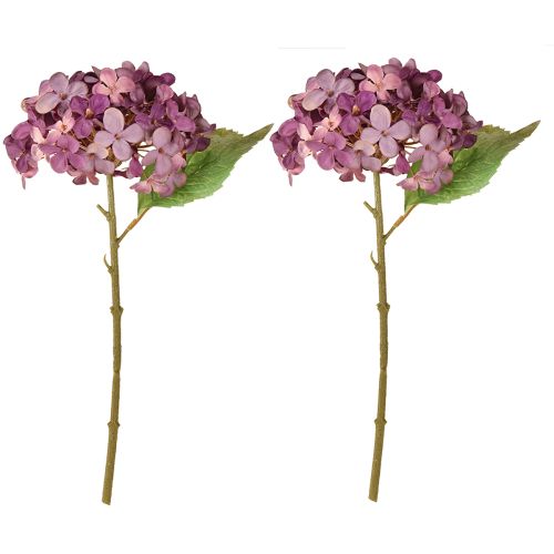 Artículo Hortensias artificiales moradas, flores artificiales, hortensias de 34 cm, 2 unidades