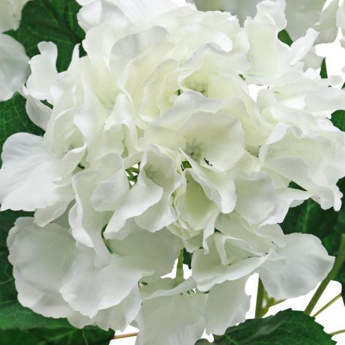 Artículo Deco ramo de hortensias blancas flores artificiales 5 flores 48cm